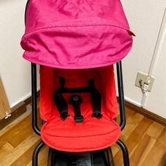 サイベックス メリオ カーボン A型ベビーカー　ピンク×レッドの画像