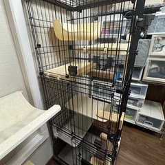 【受付終了】保護猫活動家さんへ！付属品多数キャットケージお譲りします(美品)の画像