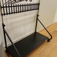 山善 YAMAZEN　スラックスハンガー　黒の画像