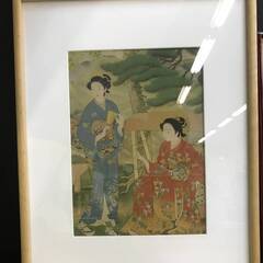 ＜インテリア＞　額縁フレーム　縦53×横42cm　人物画(印刷)