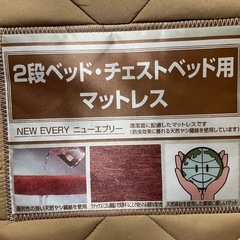 2枚セット　ヤシの実　防虫天然ヤシ繊維の三つ折マットレスの画像