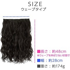 ウェーブタイプ ナチュラルブラウン ロングウィッグの画像