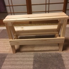 【受注製作】手作り木製花台2段【大】の画像