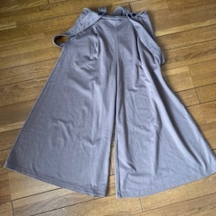 CECIL McBEE サロペット付き ワイドパンツ くすみブラ...