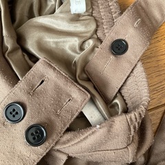 CECIL McBEE サロペット付き ワイドパンツ くすみブラウン Mの画像