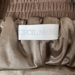 CECIL McBEE サロペット付き ワイドパンツ くすみブラウン Mの画像