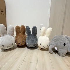 ブルーナアニマル　5点セット【バラ売り相談可】　ぬいぐるみ　ミッフィー　特大の画像