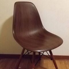 【美品】デザインチェア 多目的 椅子  ブラウンの画像