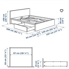IKEA ベッドフレーム（セミダブル）の画像