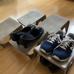 下駄箱の収納　シューズホルダーの画像