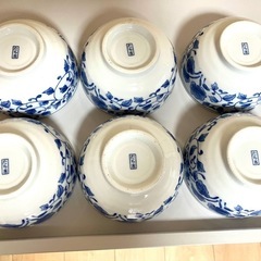橘吉　たち吉　タチキチ　染付　お好み碗　青い花模様 茶碗 6個セットの画像