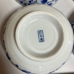 橘吉　たち吉　タチキチ　染付　お好み碗　青い花模様 茶碗 6個セットの画像