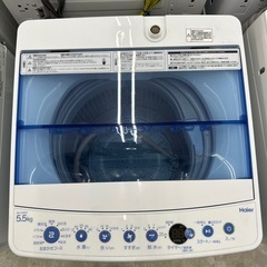 【お持ち帰り大特価•家電6ヶ月保証】ハイアール　洗濯機　5.5kg  JW-C55FK 2020年製の画像