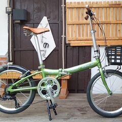 レトロ　ダホン　メトロ　折りたたみ自転車　Vブレーキ　カゴ付き　...