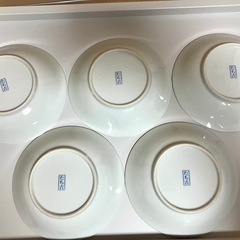 橘吉　たち吉　タチキチ　染付　 青い花柄のお皿　5枚セット①の画像