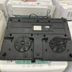 【リサイクルショップ ピカソ 小松原】✨山善 2口IH調理器＋木製ラックセット【YEH-1456・2019年製】✨★3790★の画像