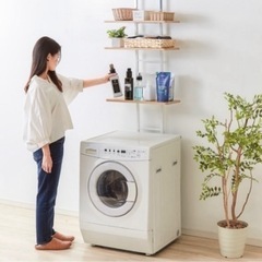 ランドリーラック 洗濯機ラック 突っ張り式の画像