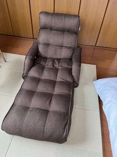 LOWYA ロウヤ 肘付きロング座椅子 タグ付き