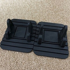 2個セット　スマートフォンホルダー スマホホルダー スマホスタンド 車載 ブラックの画像