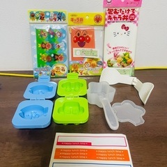アンパンマン、キティちゃん◆キャラ弁グッズセット おにぎりラップバラン・おにぎりゆで卵の画像