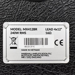 Marshall mx412br キャビネットの画像