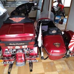 ハーレー　キャブ車　サイドカー付きの画像