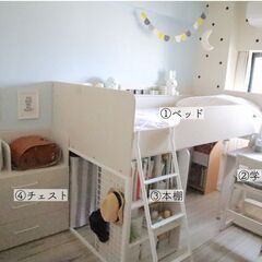 子供の秘密基地 ニトリのシステムベッドの画像