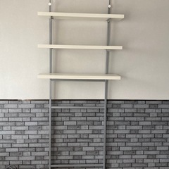 ホワイト突っ張りラック３段