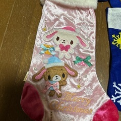 クリスマス　サンタの靴下3点　ピンク以外の画像