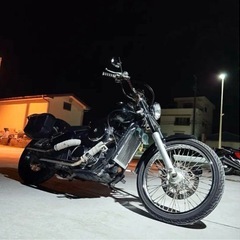 車検あり！LEDバルカン400 黒 アメリカン　ETC サイドバッグの画像