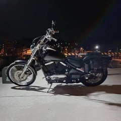 車検あり！LEDバルカン400 黒 アメリカン　ETC サイドバッグの画像
