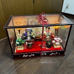 雛人形セット 伝統的デザイン ケース付き　寿光作の画像
