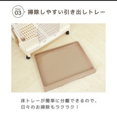 ペットケージ 引き出し式トレー付きの画像