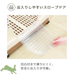 ペットケージ 引き出し式トレー付きの画像