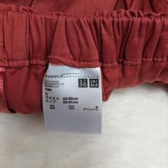 UNIQLO 赤系 フレアスカート ロングスカート S ウエストゴムの画像