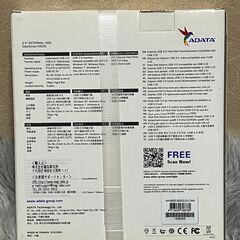 【新品未使用】ADATA 　 外付けHDD　超薄型 500GB  USB3.0の画像