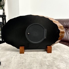 決まりました。CITIZEN カエデ材 置時計 木製 切り株 アンティーク レトロの画像