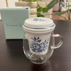 有田焼　セランドグラス　おしゃれマグ　青華