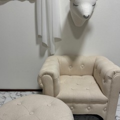 【美品】ザラホーム　キッズソファ&オットマンセット