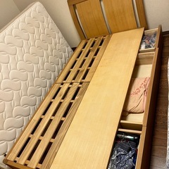 【5/18まで】村内家具シングル2台、ベッドフレーム（ツイン）、...