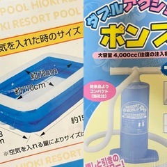ビニールプールとエアーポンプ