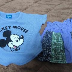 【美品】ミッキーTシャツ＆RAG MARTのスカート セット　90cmの画像