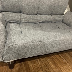 ニトリ コンパクトソファ 2人掛け 布 (ポケットO GY) カバー付きの画像