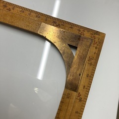 【希少】ヴィンテージ　古道具　木製角尺　両面メモリ 物差し　定規 洋裁の画像
