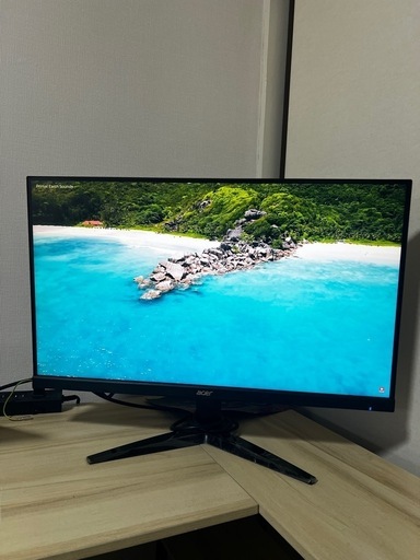 Acerモニター  ほぼ新品 27インチ 0.6ms(GTG) 75Hz TN FPS向き フルHD FreeSync フレームレス HDMIx2 スピーカー内蔵 ブルーライト軽減