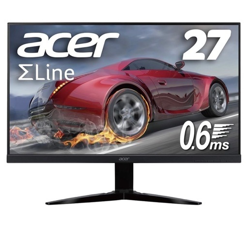 Acerモニター  ほぼ新品 27インチ 0.6ms(GTG) 75Hz TN FPS向き フルHD FreeSync フレームレス HDMIx2 スピーカー内蔵 ブルーライト軽減