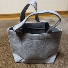 【新品未使用】フェルトバッグ　ブルーの画像