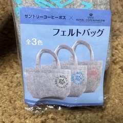 【新品未使用】フェルトバッグ　ブルーの画像