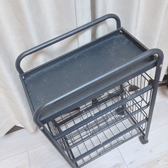 【無料】Vinteky 隙間収納スチールラック3段【ジャンク 】 の画像