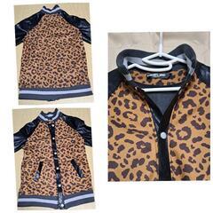 COMICLAND M 長袖ジャンパー ジャケット 上着 ヒョウ柄 ボタンダウンの画像